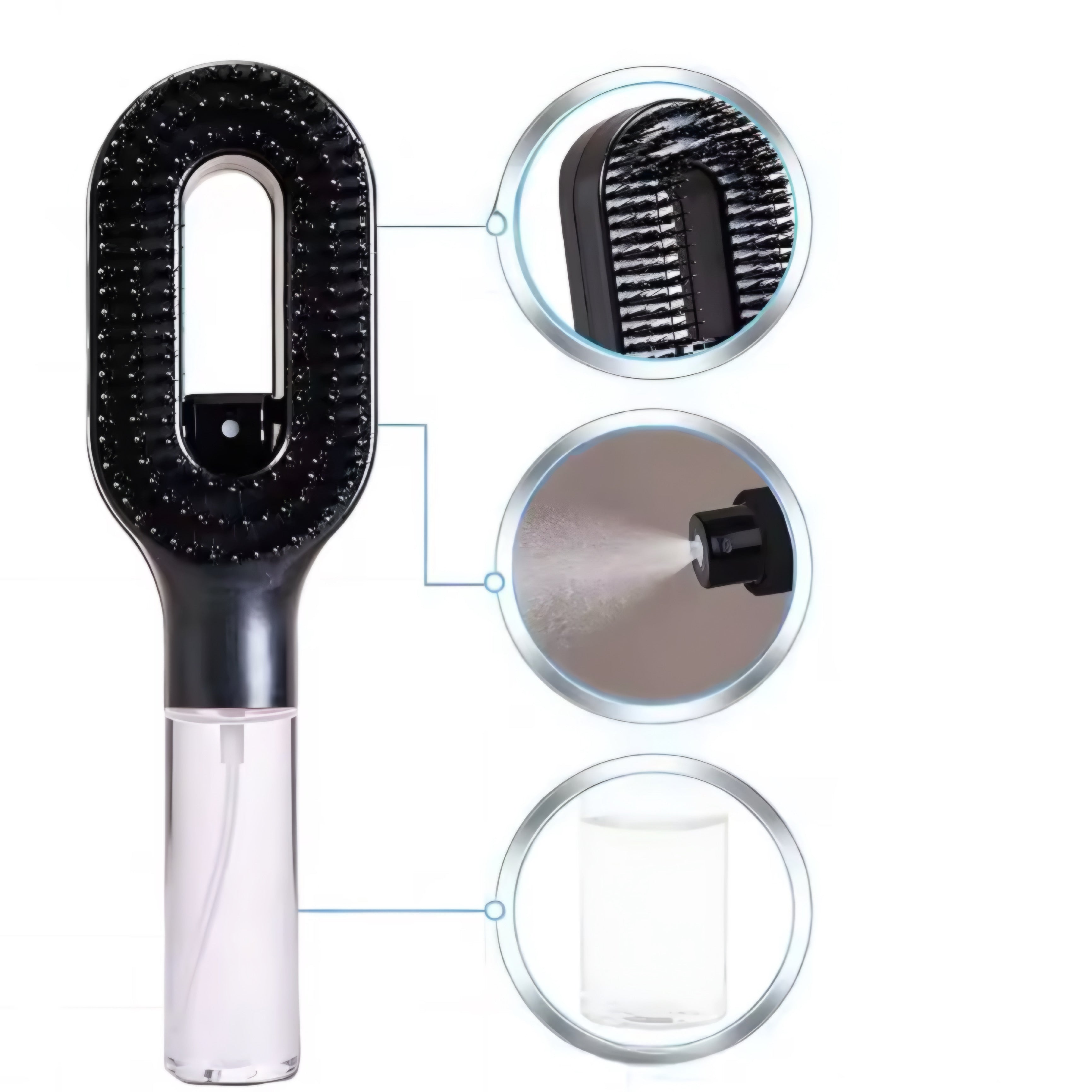 Pettine Spray 2 in 1 per Capelli