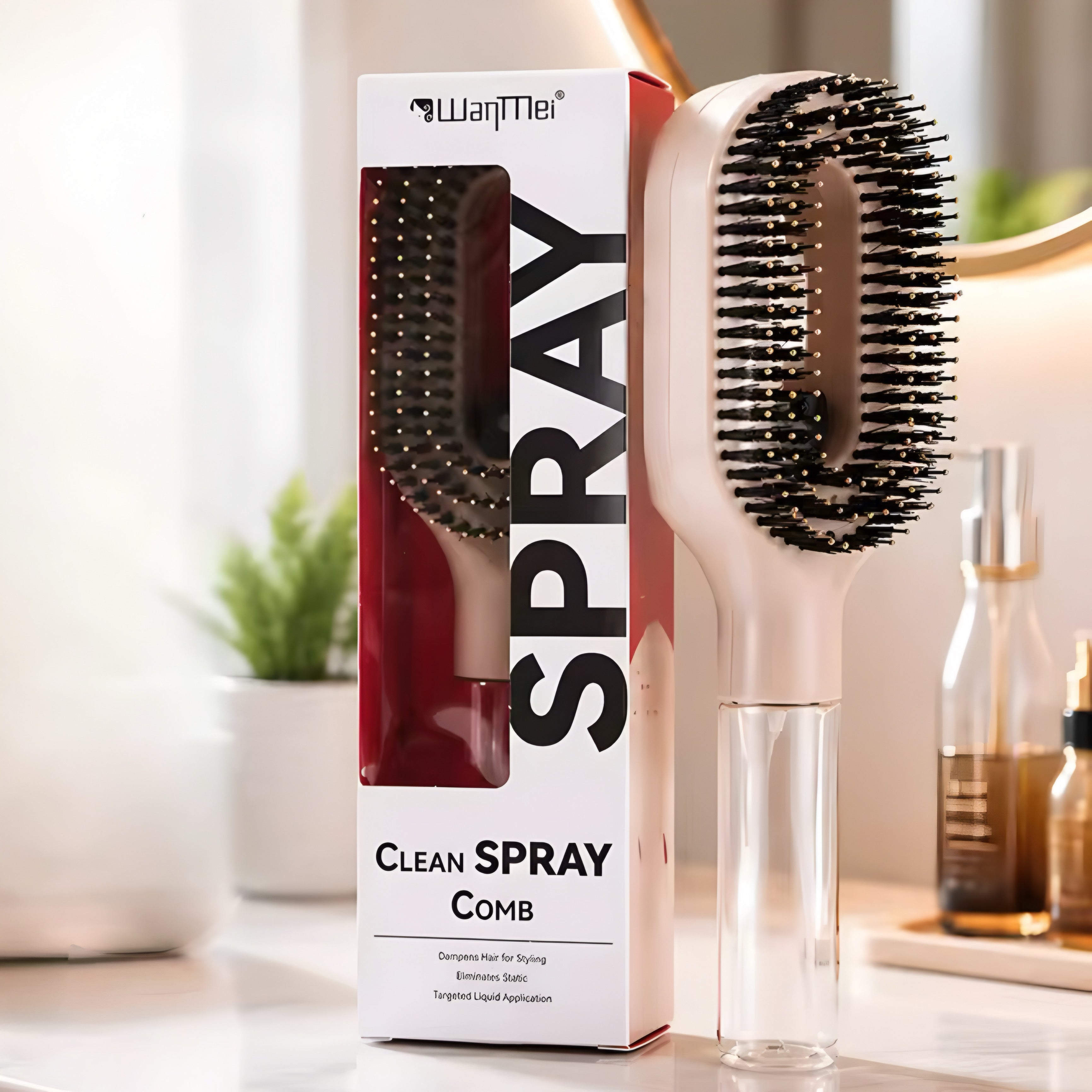 Pettine Spray 2 in 1 per Capelli