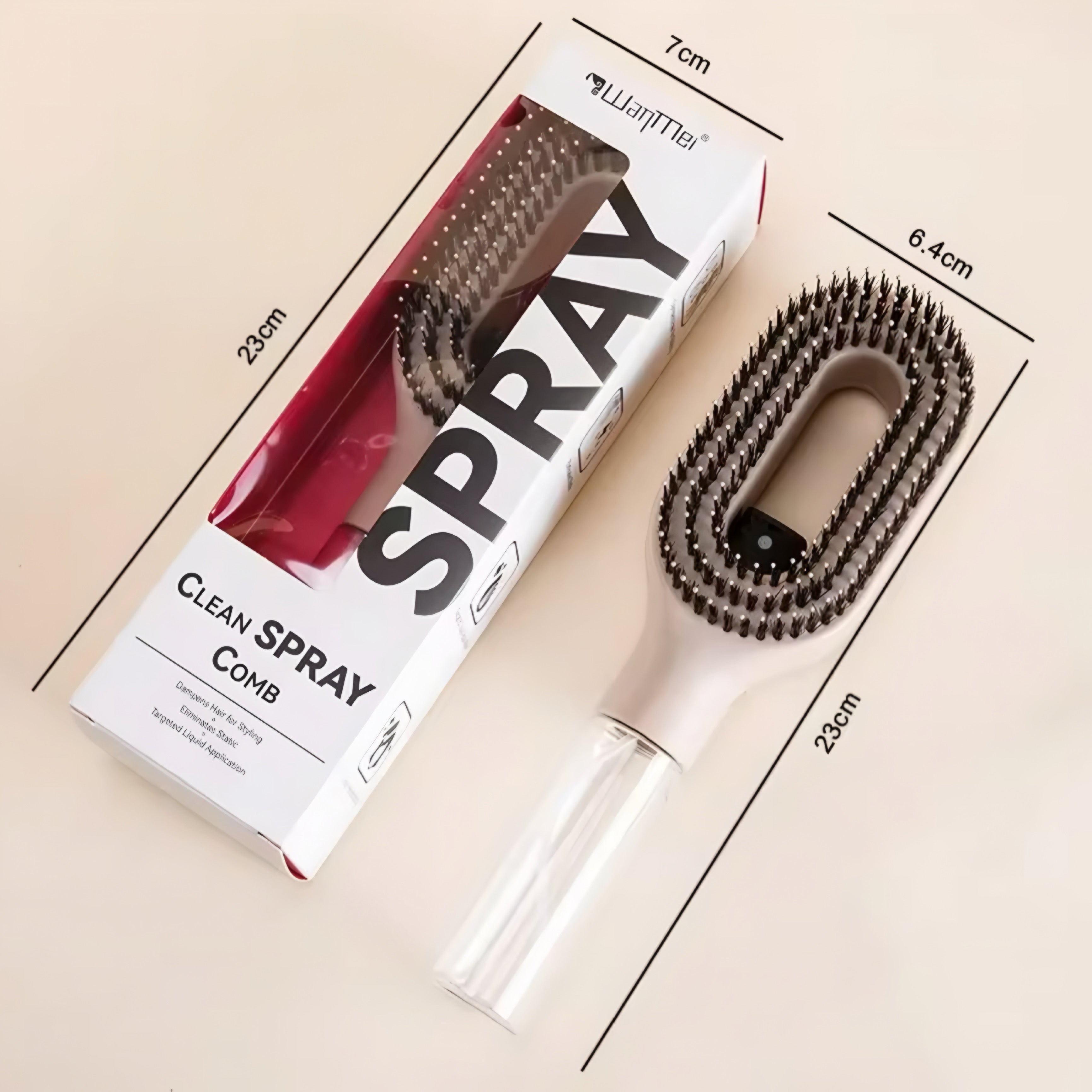 Pettine Spray 2 in 1 per Capelli