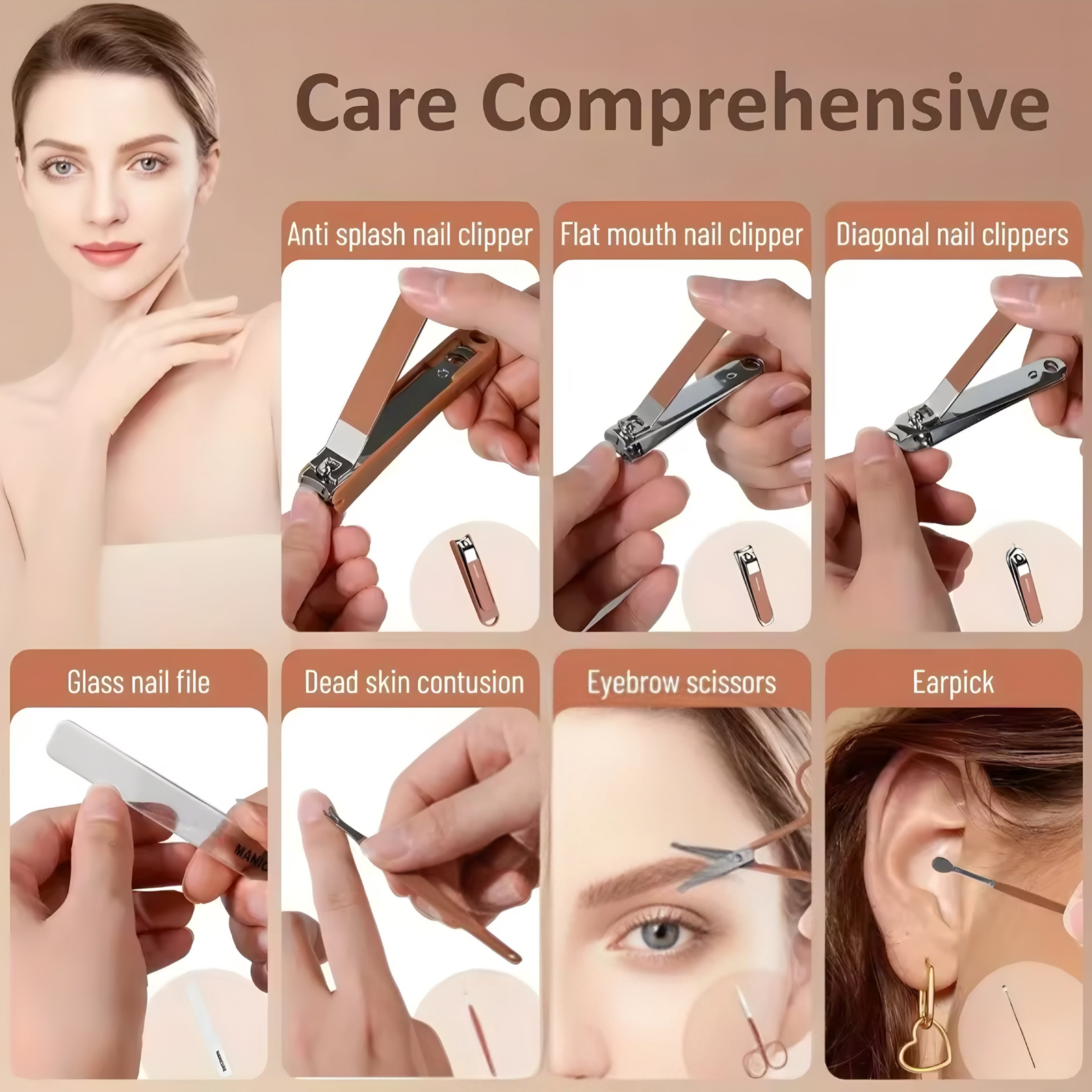 Kit Manicure Professionale in Acciaio Inox
