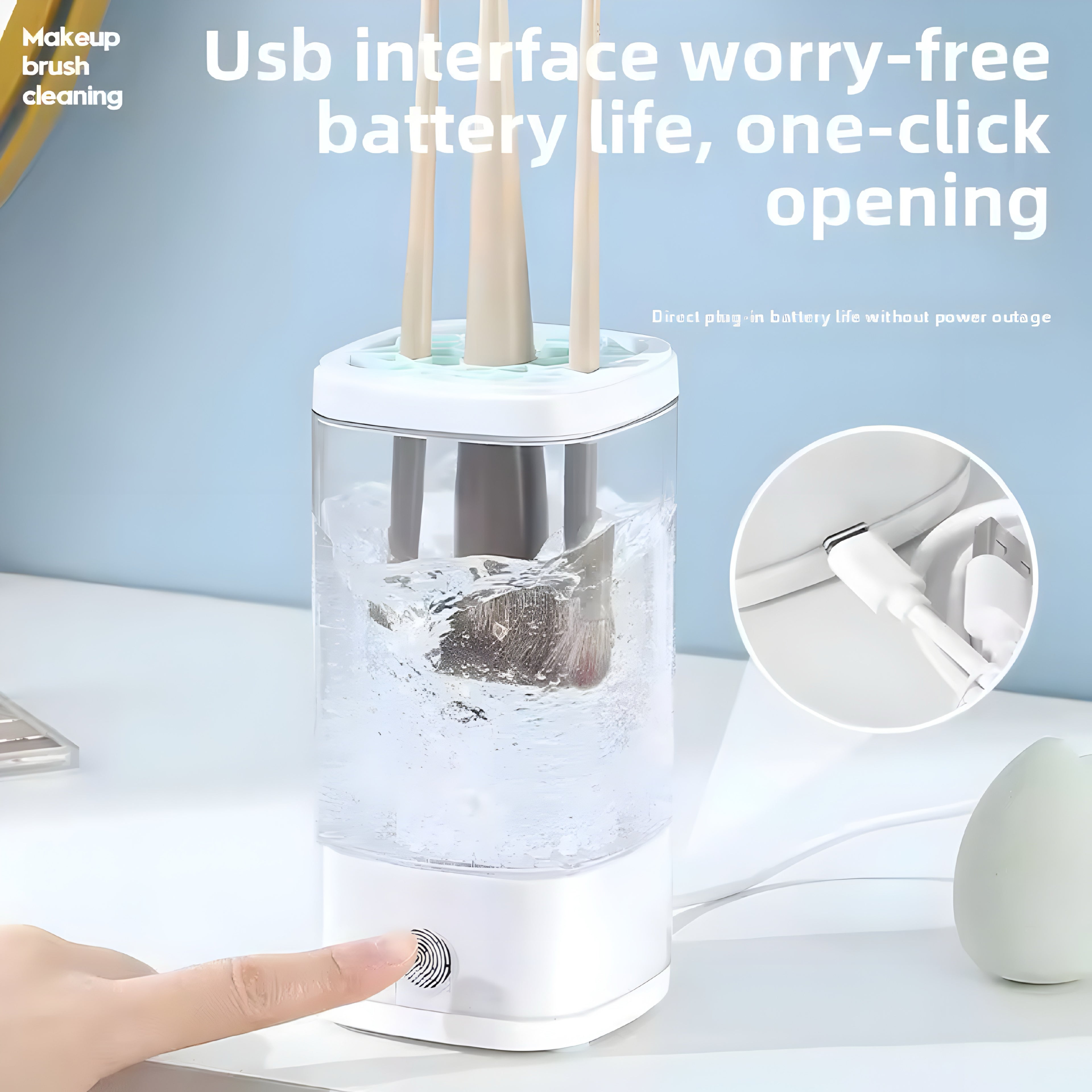 Pulitore Elettrico per Pennelli Makeup USB