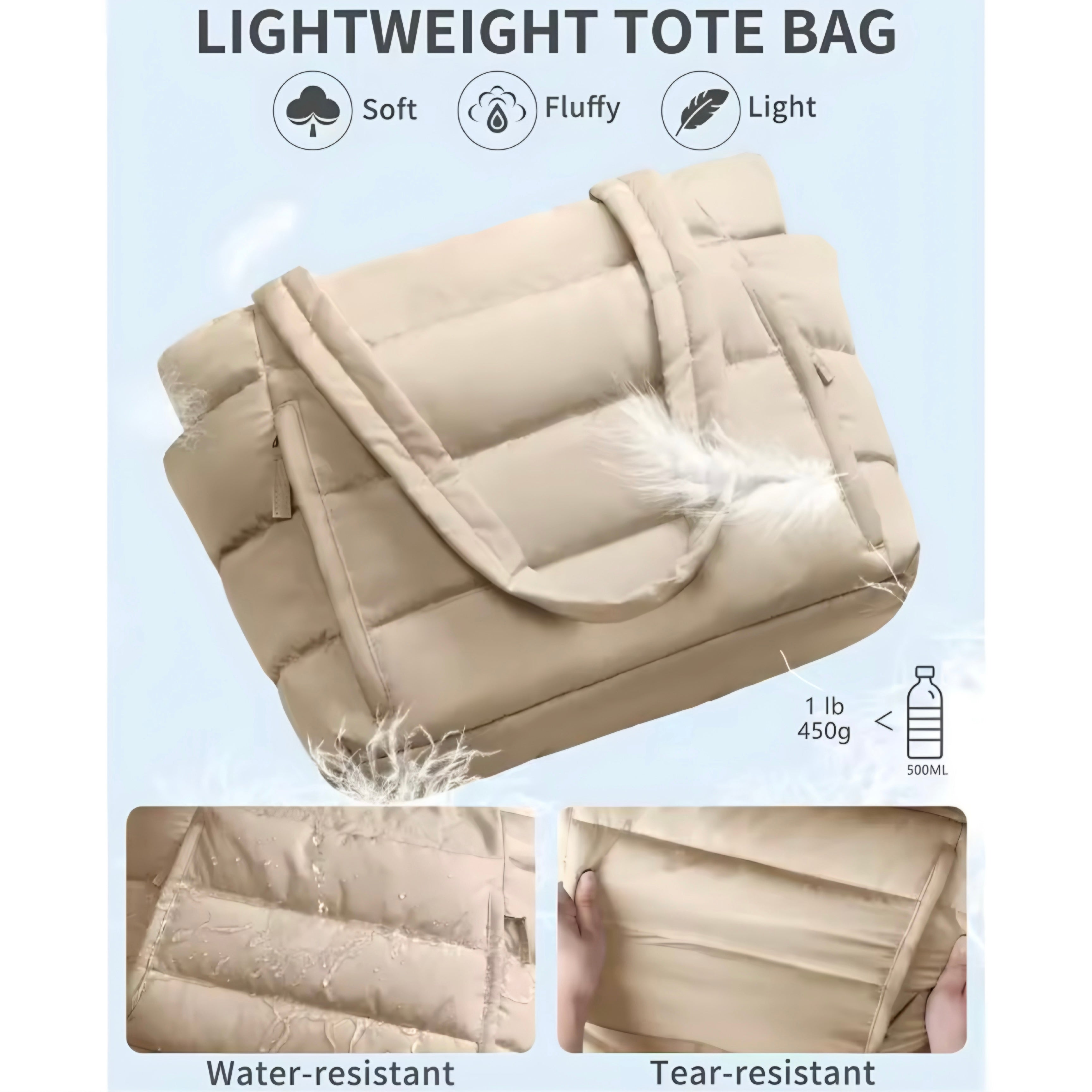 Borsa Tote Puffer Grande Capacità