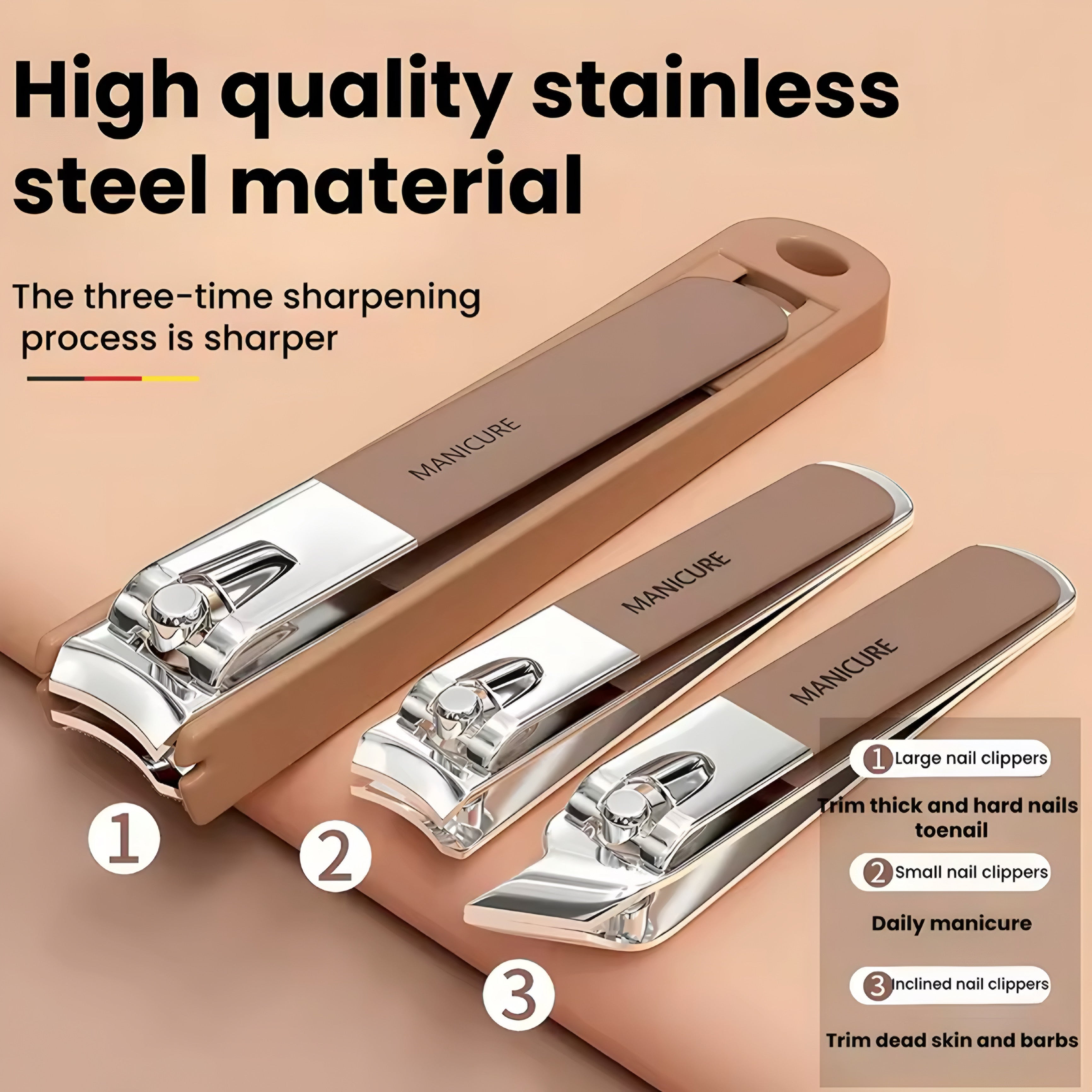 Kit Manicure Professionale in Acciaio Inox